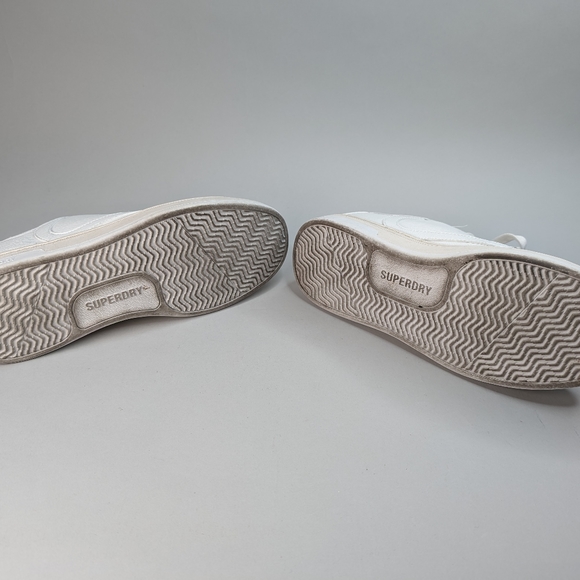 SUPERDRY Vegan Basket Low Top Trainers Shoes Size 8 - Picture 2 of 8